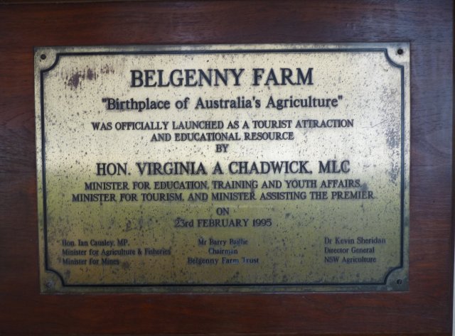 Belgenny Farm Plaque