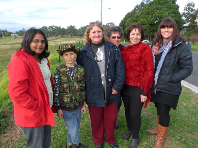 Auntie Glenda Chalker with Peter Read and Research team at Camden